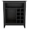 Tuhome Essential Bar Cabinet, One Open Shelf, Six Built-in Wine Rack, One Drawer, Black BLW6714 - alternate 5